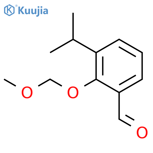 Benzaldehyde, 2-(methoxymethoxy)-3-(1-methylethyl)- structure