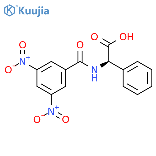 (2R)-2-[(3,5-dinitrobenzoyl)amino]-2-phenyl-acetic acid structure