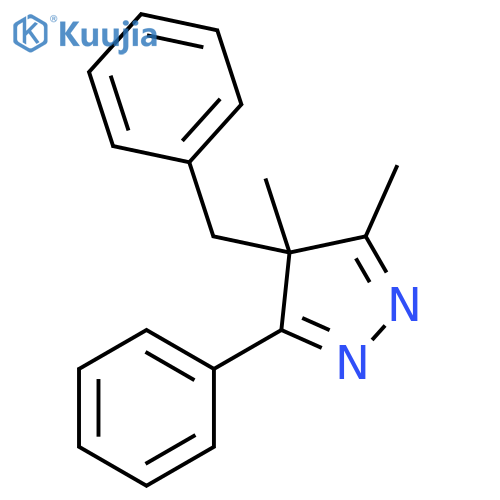 4H-Pyrazole, 3,4-dimethyl-5-phenyl-4-(phenylmethyl)- structure
