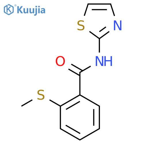 2-(methylsulfanyl)-N-(1,3-thiazol-2-yl)benzamide structure