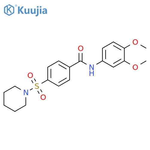 N-(3,4-dimethoxyphenyl)-4-(piperidine-1-sulfonyl)benzamide structure