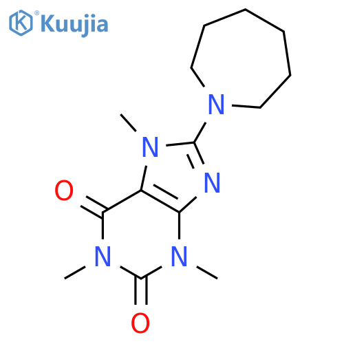1H-Purine-2,6-dione,8-(hexahydro-1H-azepin-1-yl)-3,7-dihydro-1,3,7-trimethyl- structure
