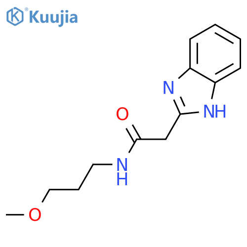 2-(1H-1,3-Benzodiazol-2-yl)-N-(3-methoxypropyl)acetamide structure