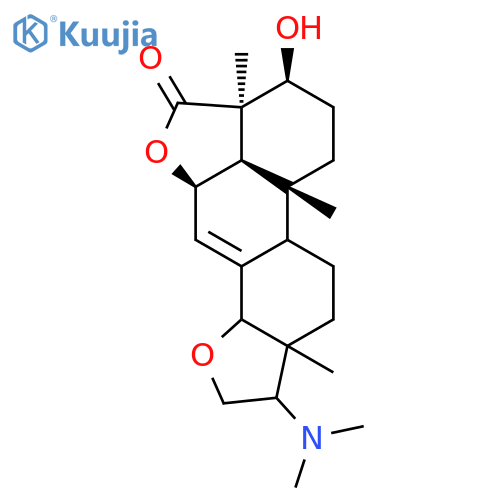 (3beta,6beta,9xi,13xi)-15-(dimethylamino)-3-hydroxy-6,18:14,16-diepoxypimar-7-en-18-one structure