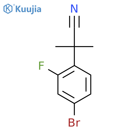 2-(4-bromo-2-fluorophenyl)-2-methylpropanenitrile structure