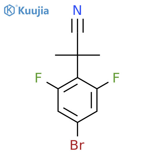2-(4-bromo-2,6-difluorophenyl)-2-methylpropanenitrile structure