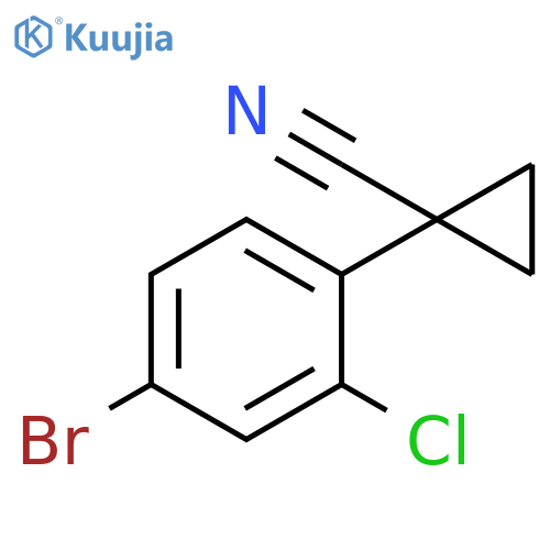 1-(4-bromo-2-chlorophenyl)cyclopropane-1-carbonitrile structure