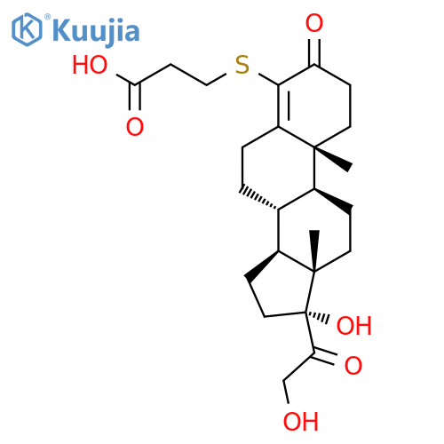 PROPANOIC ACID, 3-[(17,21-DIHYDROXY-3,20-DIOXOPREGN-4-EN-4-YL)THIO]- structure