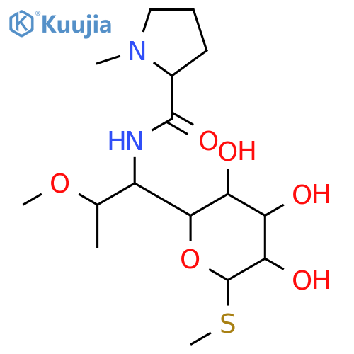 methyl 6,8-dideoxy-7-O-methyl-6-[(1-methylprolyl)amino]-1-thiooctopyranoside structure