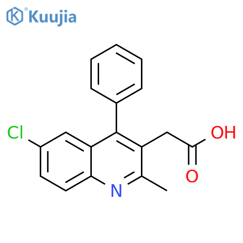 3-Quinolineacetic acid, 6-chloro-2-methyl-4-phenyl- structure