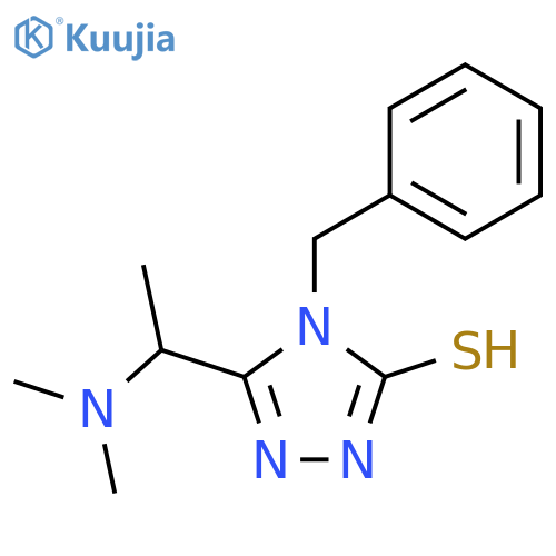 4-benzyl-5-1-(dimethylamino)ethyl-4H-1,2,4-triazole-3-thiol structure