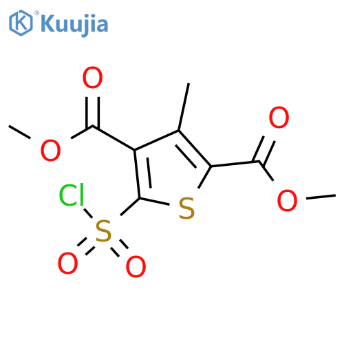 2,4-dimethyl 5-(chlorosulfonyl)-3-methylthiophene-2,4-dicarboxylate structure