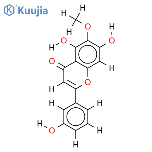 6-Me ether-3',5,6,7-Tetrahydroxyflavone structure