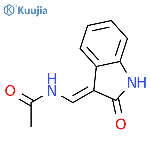 Acetamide,N-[(1,2-dihydro-2-oxo-3H-indol-3-ylidene)methyl]- structure