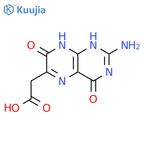 (2-amino-4,7-dioxo-1,4,7,8-tetrahydropteridin-6-yl)acetic acid structure