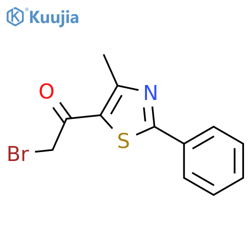 2-Bromo-1-(4-methyl-2-phenyl-1,3-thiazol-5-yl)-1-ethanone structure
