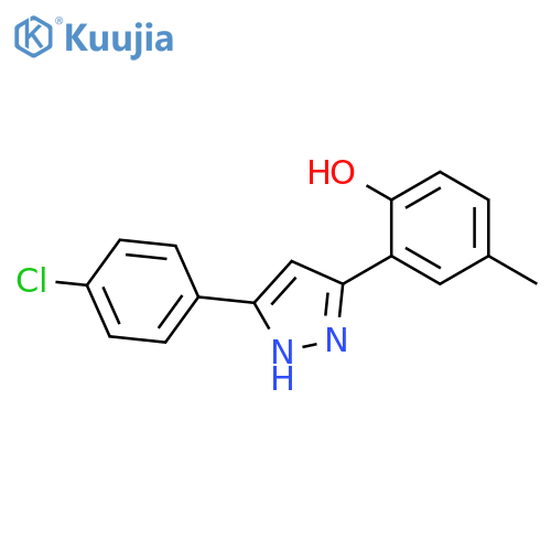 2-5-(4-chlorophenyl)-1H-pyrazol-3-yl-4-methylphenol structure