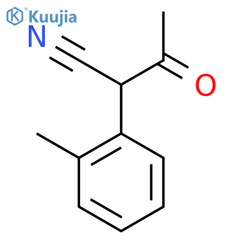 2-(2-methylphenyl)-3-oxobutanenitrile structure