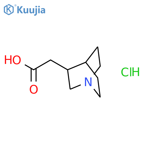 2-{1-azabicyclo[2.2.2]octan-3-yl}acetic acid hydrochloride structure