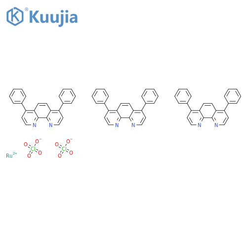 Tris(4,7-diphenyl-1,10-phenanthroline)ruthenium(II) bis(perchlorate) structure