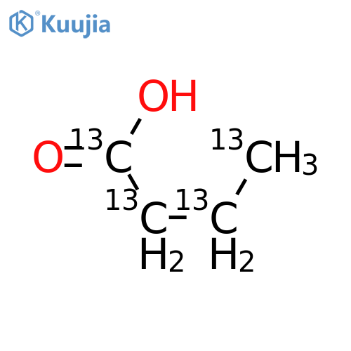 Butanoic acid-13C4 structure