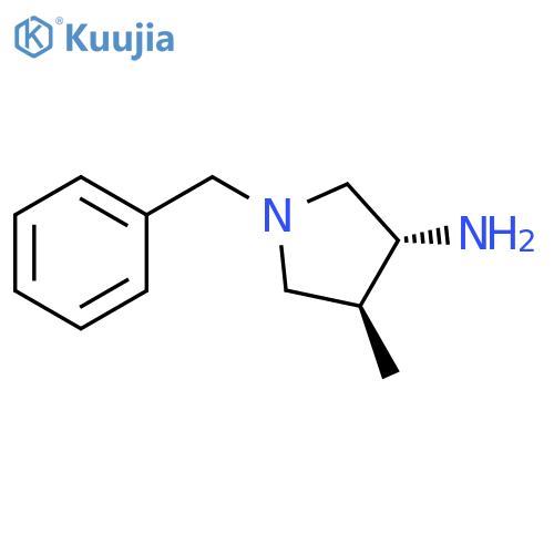 3-Pyrrolidinamine, 4-methyl-1-(phenylmethyl)-, trans- (9CI) structure