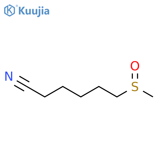 6-(methylsulfinyl)hexanenitrile structure