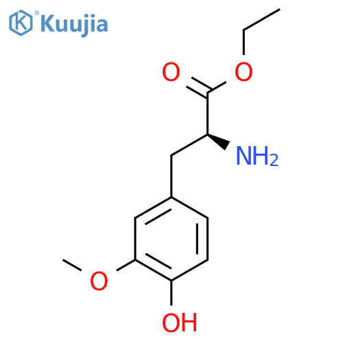 ethyl (2S)-2-amino-3-(4-hydroxy-3-methoxyphenyl)propanoate structure