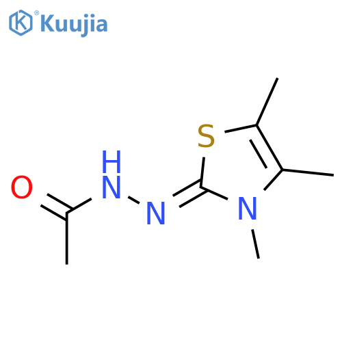 Acetic acid, (3,4,5-trimethyl-2(3H)-thiazolylidene)hydrazide structure