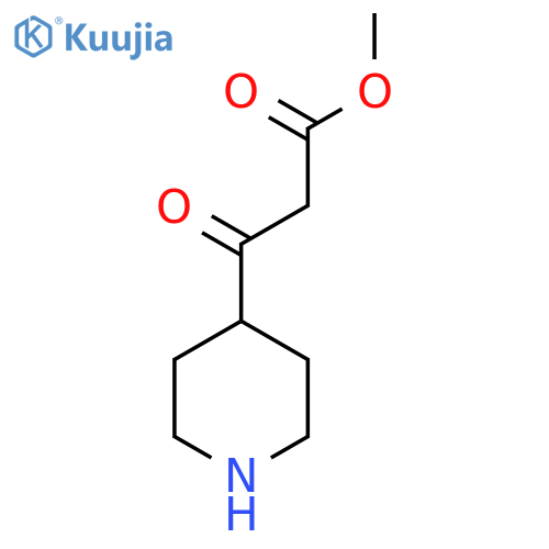 Methyl 3-oxo-3-(piperidin-4-yl)propanoate structure