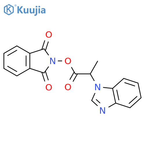 1,3-dioxo-2,3-dihydro-1H-isoindol-2-yl 2-(1H-1,3-benzodiazol-1-yl)propanoate structure