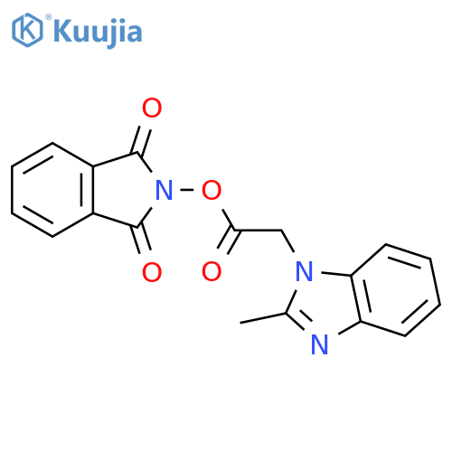 1,3-dioxo-2,3-dihydro-1H-isoindol-2-yl 2-(2-methyl-1H-1,3-benzodiazol-1-yl)acetate structure