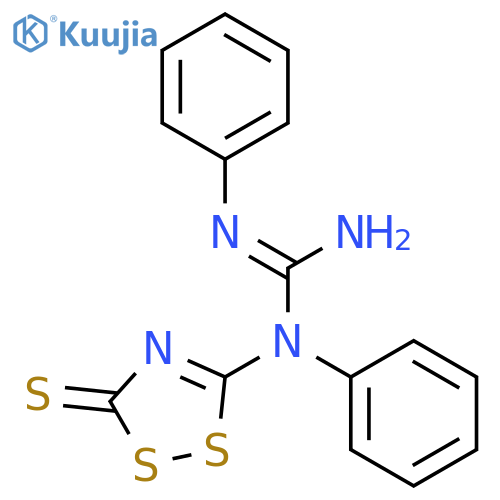 Guanidine,N,N'-diphenyl-N-(3-thioxo-3H-1,2,4-dithiazol-5-yl)- structure