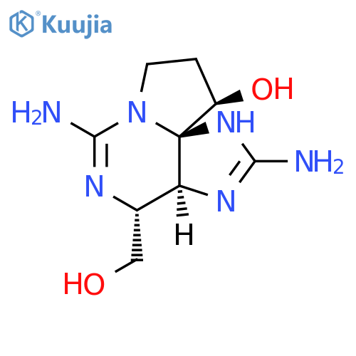 1H,8H-Pyrrolo[1,2-c]purine-4-methanol, 2,6-diamino-3a,4,9,10-tetrahydro-10-hydroxy-, (3aS,4R,10R,10aS)- structure