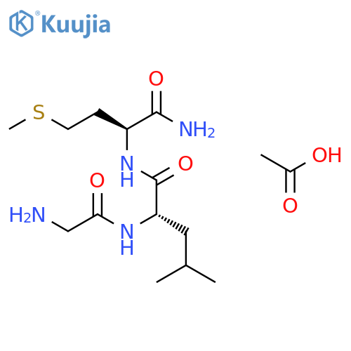 L-Methioninamide, glycyl-L-leucyl-, monoacetate structure