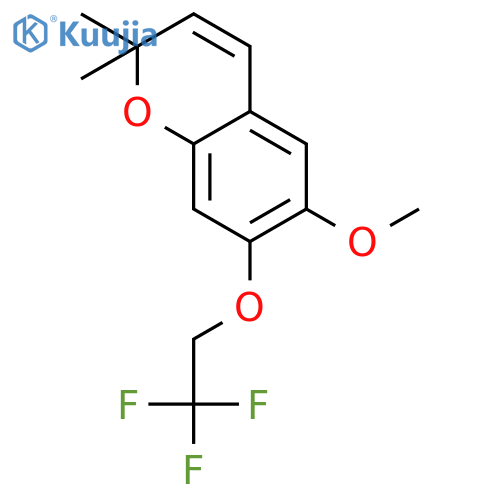 6-methoxy-2,2-dimethyl-7-(2,2,2-trifluoroethoxy)-2H-chromene structure