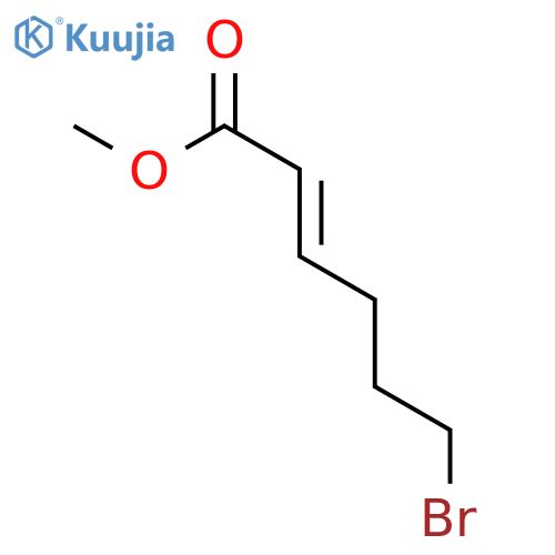 2-Hexenoic acid, 6-bromo-, methyl ester, (E)- structure