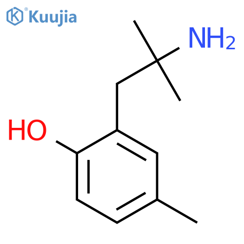 2-(2-amino-2-methylpropyl)-4-methylphenol structure