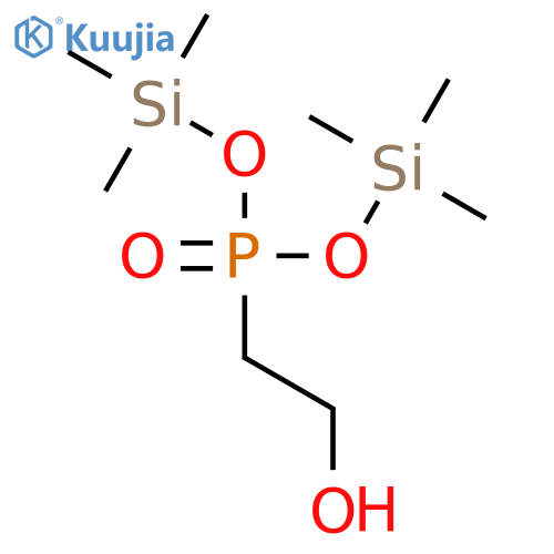 Phosphonic acid, (2-hydroxyethyl)-, bis(trimethylsilyl) ester structure