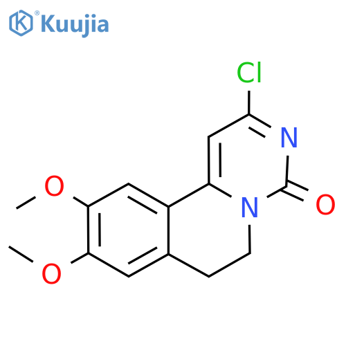 4H-​Pyrimido[6,​1-​a]​isoquinolin-​4-​one, 2-​chloro-​6,​7-​dihydro-​9,​10-​dimethoxy- structure