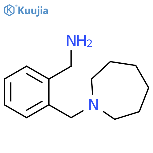 1-{2-[(azepan-1-yl)methyl]phenyl}methanamine structure