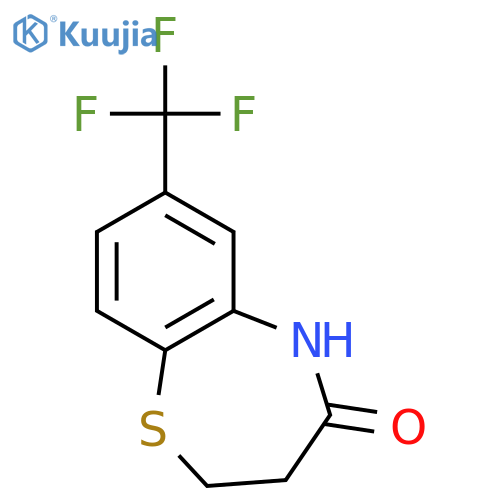 1,5-Benzothiazepin-4(5H)-one, 2,3-dihydro-7-(trifluoromethyl)- structure