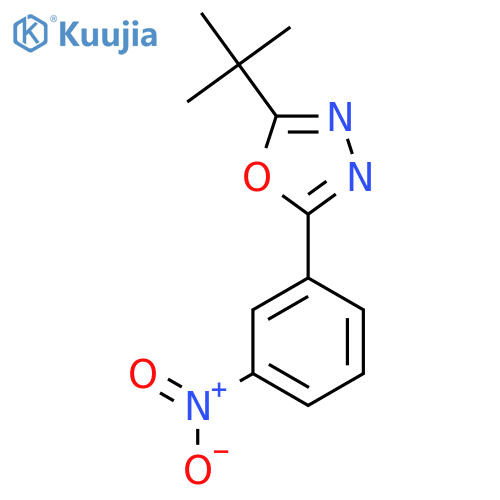 2-Tert-butyl-5-(3-nitrophenyl)-1,3,4-oxadiazole structure
