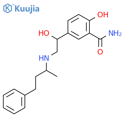 2-Hydroxy-5-((R)-1-hydroxy-2-(((R)-4-phenylbutan-2-yl)amino)ethyl)benzamide structure