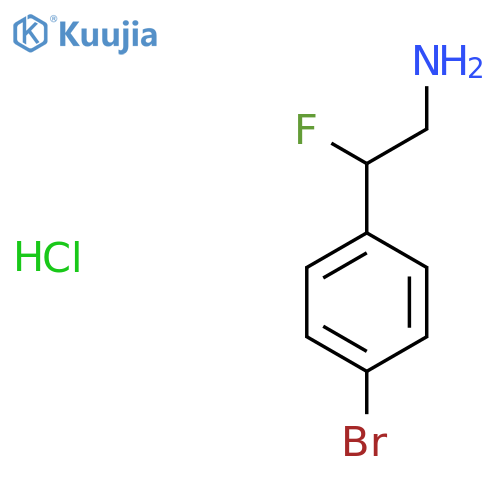 2-(4-Bromophenyl)-2-fluoroethan-1-amine hydrochloride structure