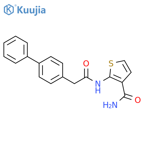 3-Thiophenecarboxamide, 2-[(2-[1,1'-biphenyl]-4-ylacetyl)amino]- structure