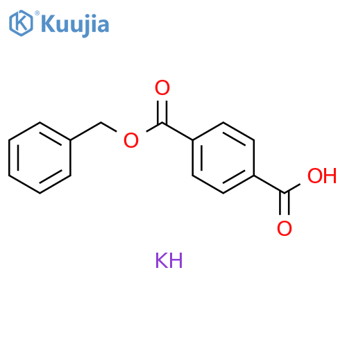 1,4-Benzenedicarboxylic acid, 1-(phenylmethyl) ester, potassium salt (1:1) structure