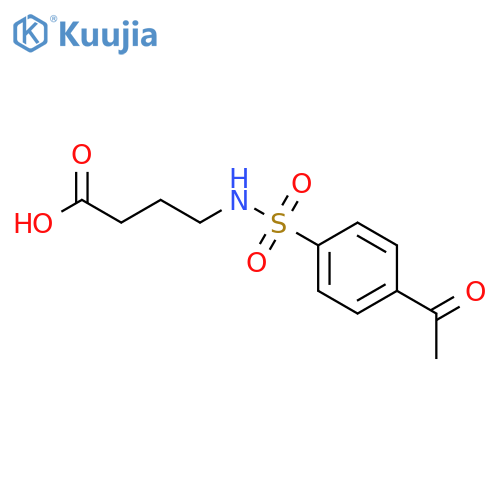 4-(4-acetylbenzenesulfonamido)butanoic acid structure