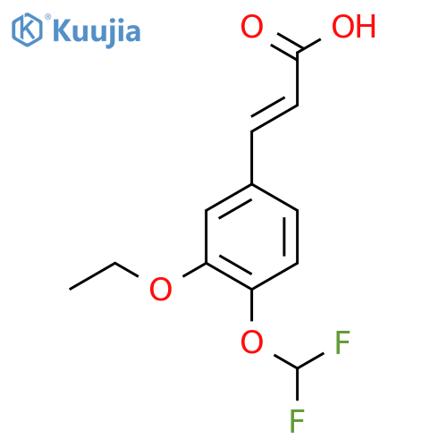 (2E)-3-4-(Difluoromethoxy)-3-ethoxyphenylprop-2-enoic Acid structure