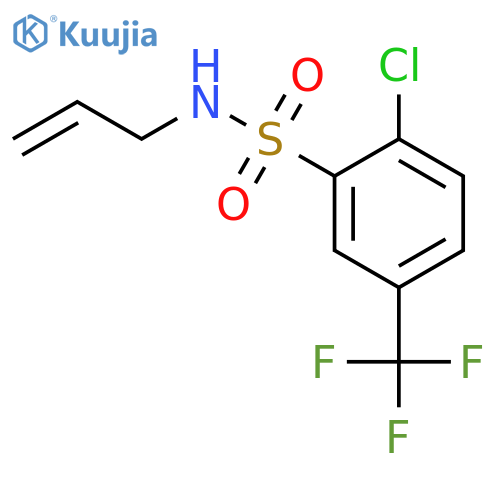 2-chloro-N-(prop-2-en-1-yl)-5-(trifluoromethyl)benzene-1-sulfonamide structure